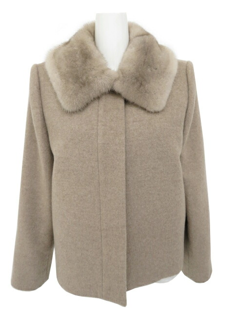 ＦＯＸＥＹ ＢＯＵＴＩＱＵＥ ミンクのコート毛皮付き添い人 遊撃手厚地の外套 【毛皮】 44579 自然的 38 \u002724年 未当て嵌める【中古】■