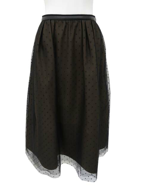 FOXEY BOUTIQUE スカート コードウェーブ 40418 ブラックブラック 38 '25年増産 A1美品【中古】|セレブbyエンデバー