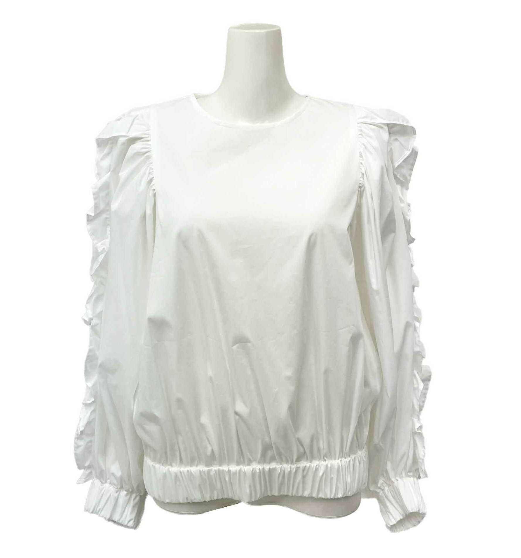 ｙｏｒｉ フリルスリーブブラウス 白いこと 36 \u002722年SS 新品負けず劣らず【中古】
