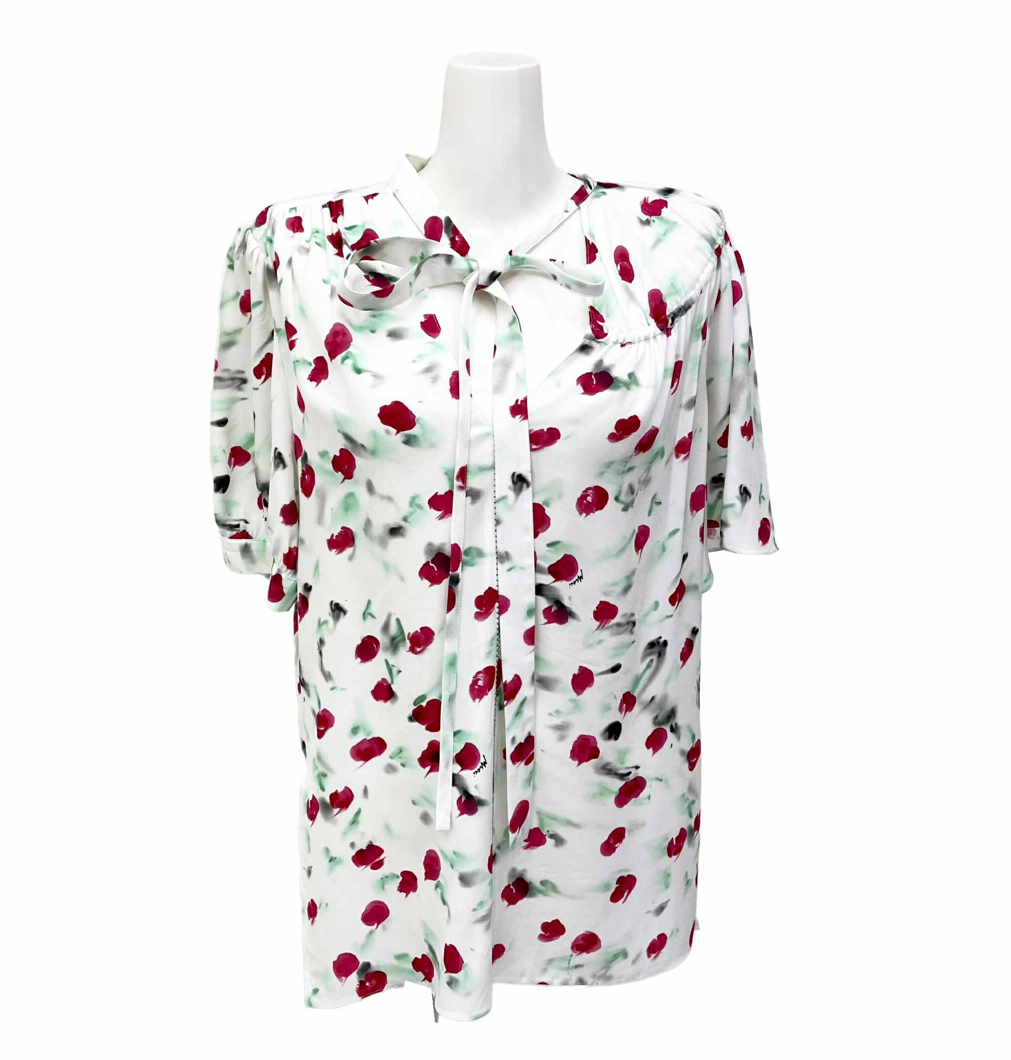 ＭＡＲＮＩ アシンメトリーブラウス 白いこと×御花刷り上げる 38 A1【中古】