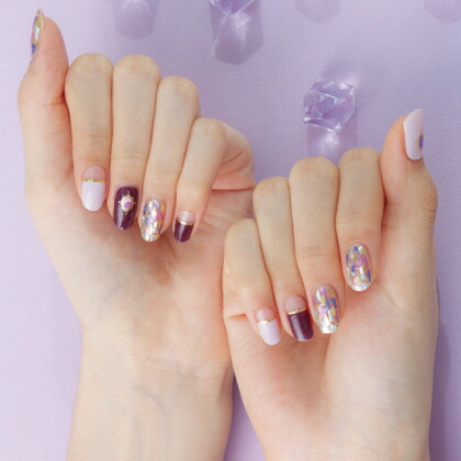 楽天市場 メール便 Glossyblossom ジェルネイルシール Grace Violet Gb セレビューティー