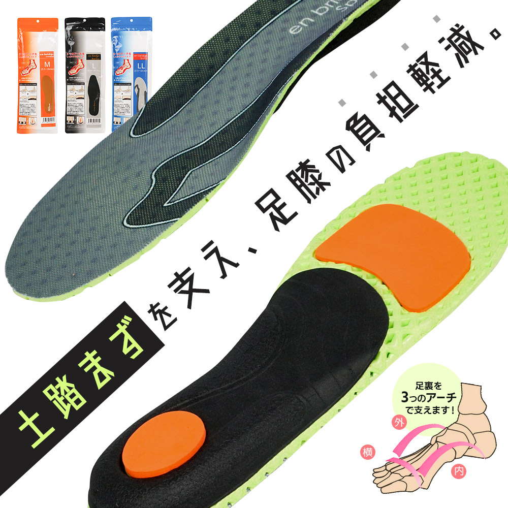 楽天市場 En Bridge アーチサポート インソール カジュアル スポーツ ビジネス 靴の中敷 外側縦アーチ 内側縦アーチ 横アーチ正しい姿勢の保持 衝撃の緩衝 歩行安定 衝撃吸収 疲労予防 防痛 肉厚 3dインソール クッション 中敷き インソール エンブリッジ Celeble 楽天