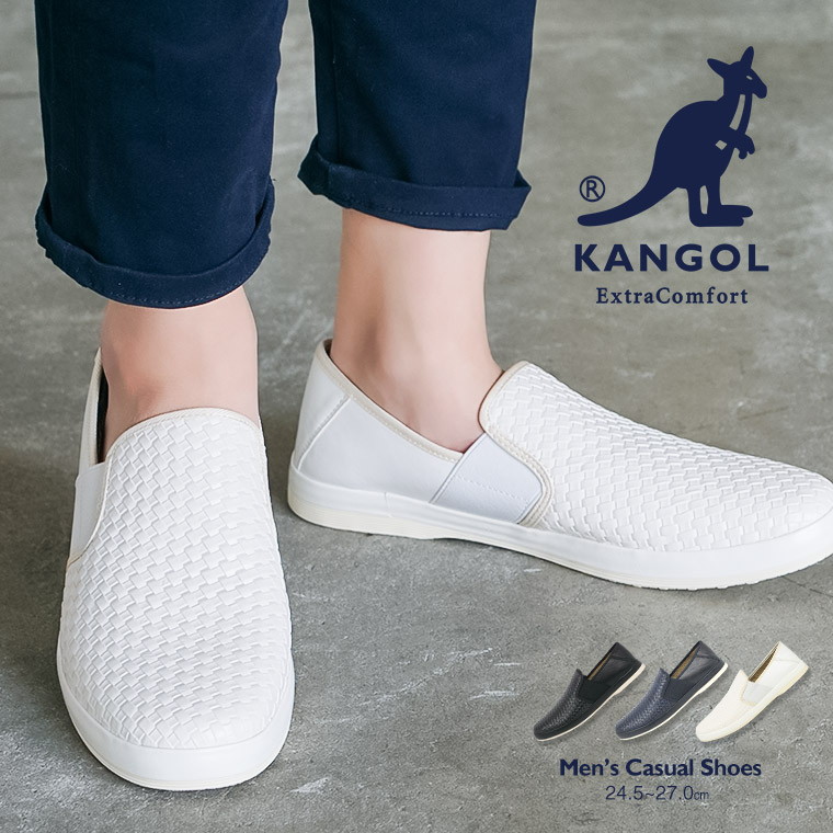 楽天市場 カンゴール Kangol カジュアルシューズ メンズ スリッポン プレーントゥ 軽量 防滑 歩きやすい 屈曲性 ネイビー ホワイト ブラック ウォーキングシューズ 紐なし 男性用 旅行 通勤用 仕事 軽い 父の日 編み込み メッシュ 通気性 送料無料 Celeble 楽天市場店