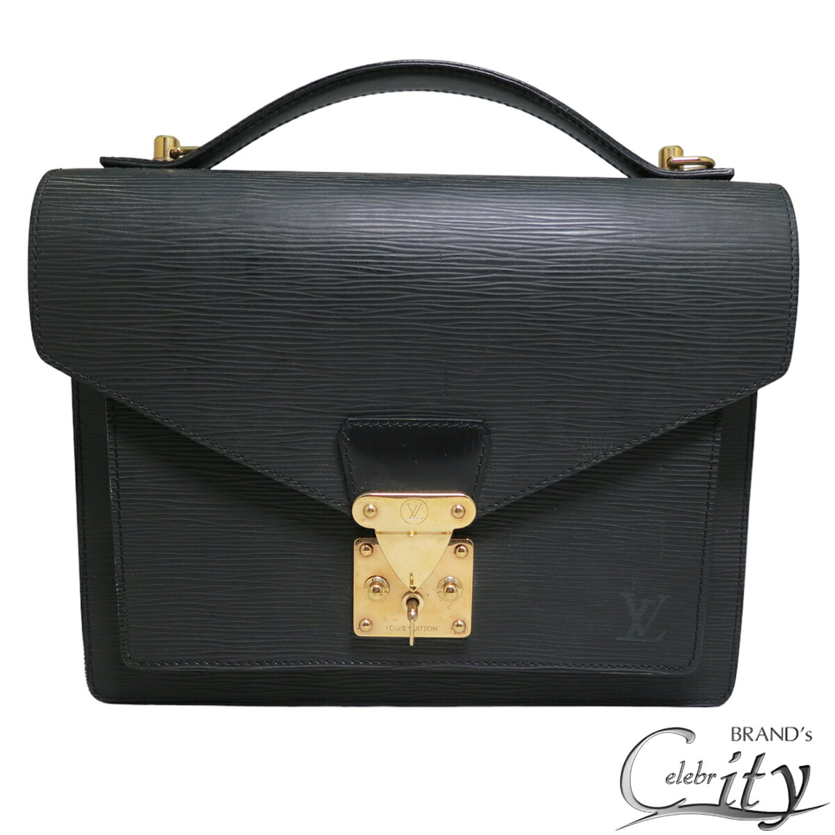 【SALE限定価格】LOUIS VUITTON 【ルイヴィトン】モンソー M52122エピレザー/ノワール【USED】｜セレブリティブランド店