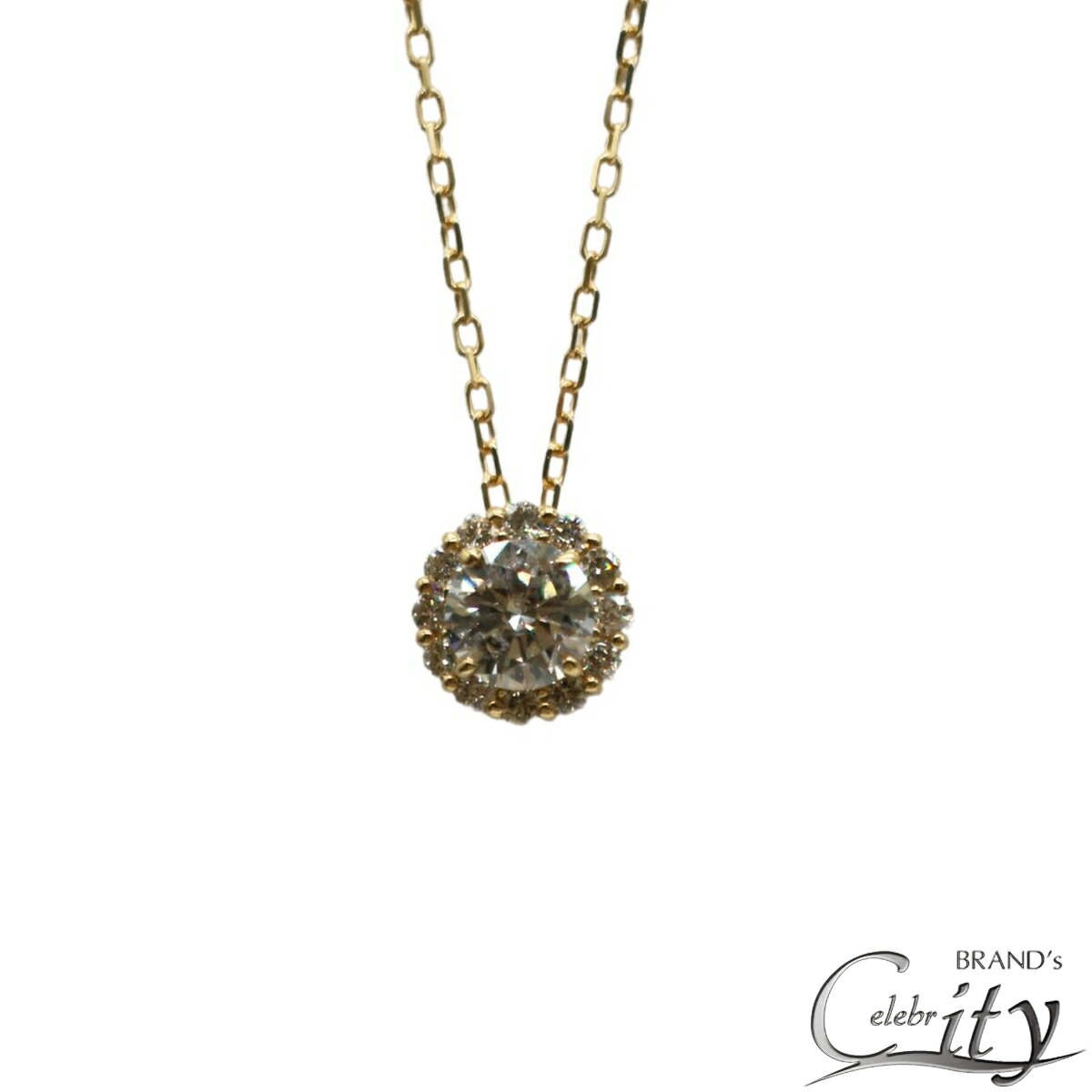K18YG/D0.398ct D0.12ctラウンドダイヤモンド ネックレス【NEW】|セレブリティブランド店