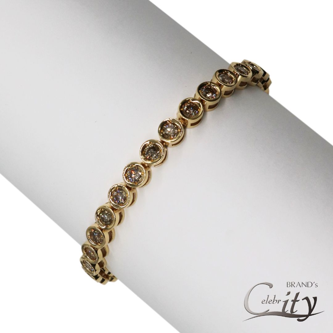 楽天市場】【中古】新品同様 ジュエリーマキ テニスブレスレット K18