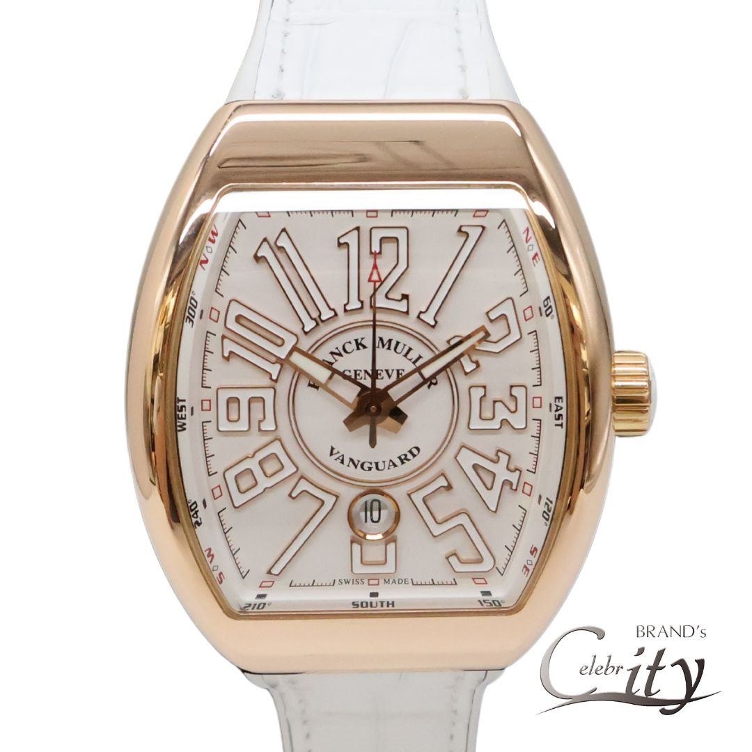 【SALE限定価格】FRANCK MULLER 【フランクミュラー】ヴァンガード V45SCDT 5NBCPG ホワイト文字盤【USED】｜セレブリティブランド店