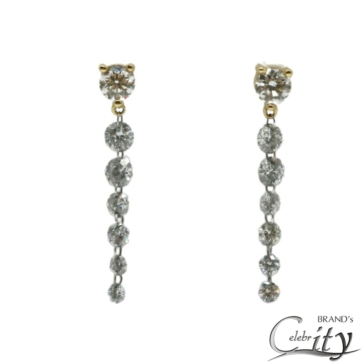 K18/D0.86ct スウィングダイヤモンドピアス 【NEW】