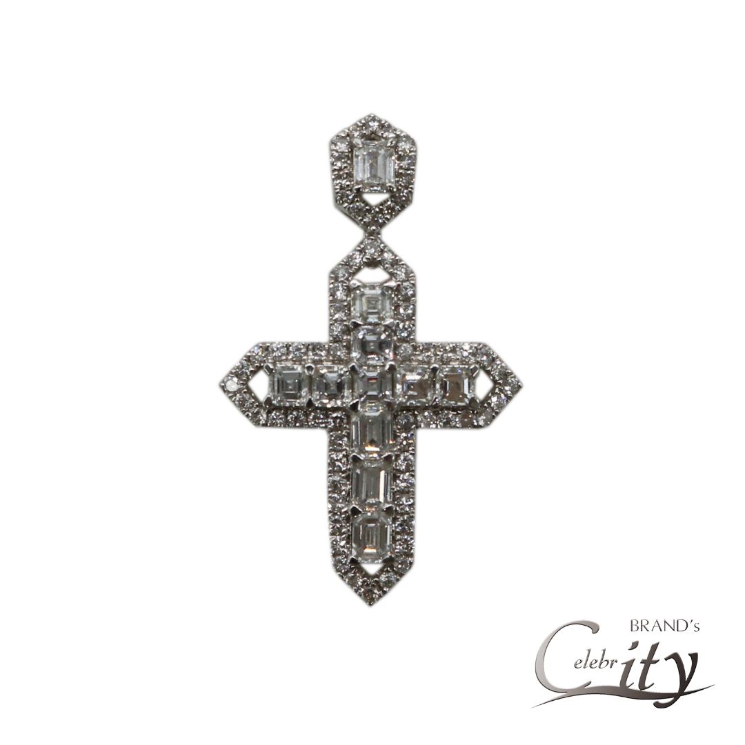 K18WG D1.50ct クロスバケット ダイヤモンドトップ 【NEW】