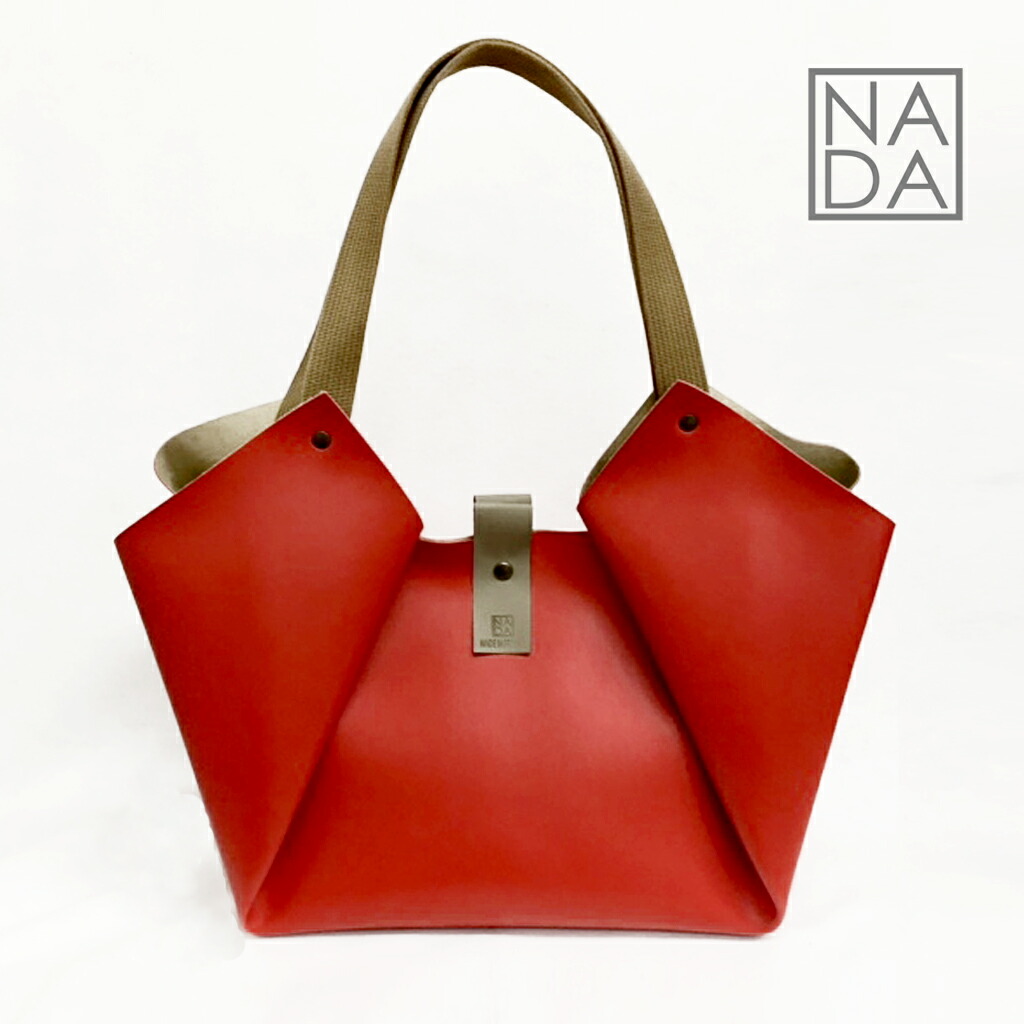 代引不可 楽天市場 送料無料 トートバッグ レディース 大きめ 収納 軽い 軽量 かわいい 通勤 縦型 フランス製 ハンドメイド バッグ 軽量 軽い おしゃれ レディースバッグ マザーズバッグ ハンドバッグ バック パリ サステナブル Nada オレンジ ベージュ
