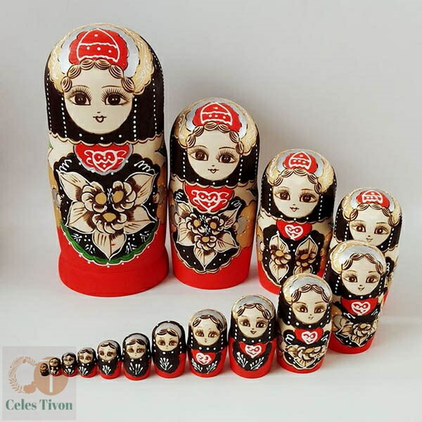 楽天市場】7個組セット ロシア 民芸 お土産 伝統 工芸品 手作り