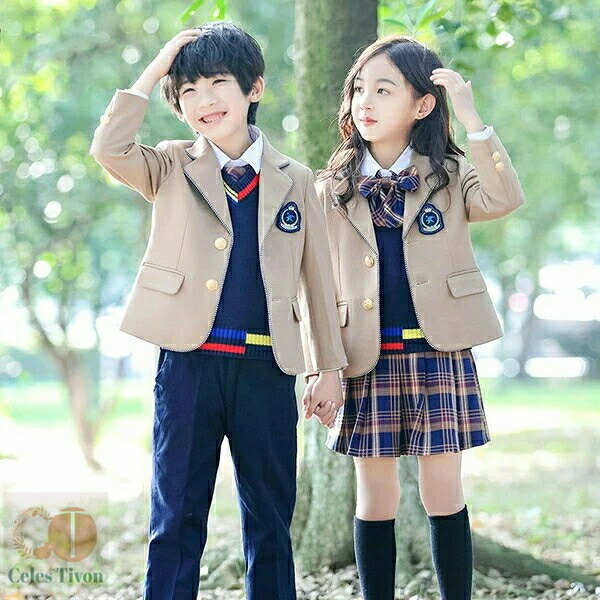 学生服 子供制服 ユニフォーム 卒業式 入園 女の子 男の子 受験 小学校 中学生 キッズ通園 通学制服 フォーマル 子供服 卒園式 発表会 ベージュ ct2577-182242_1.jpg