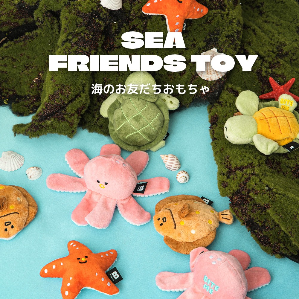 楽天市場】BITE ME バイトミー 海のお友だちおもちゃ ヒトデ＆カメ