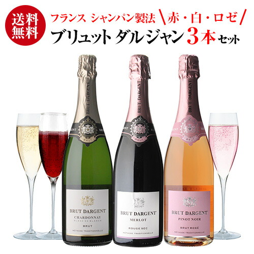 【10%OFF 12/7まで】ワインセット ブリュット ダルジャン３種お試しセット 750ml 3本入 長S【送料無料】