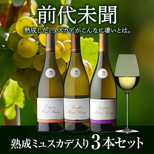 【30%OFF 12/7まで】ワインセット 熟成ミュスカデ オー ブール 3本セット 第5弾 750ml 3本入 浜運A【送料無料】