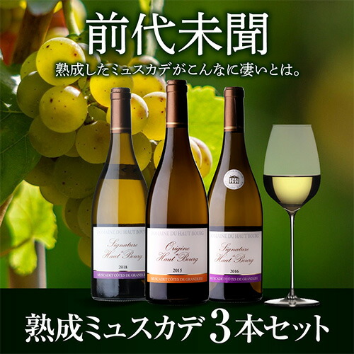 ワインセット 熟成ミュスカデ オー ブール 3本セット 第6弾 750ml 3本入 浜運A【送料無料】