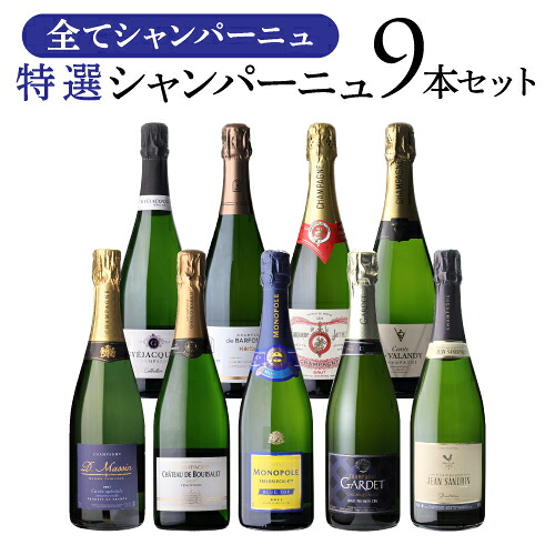 シャンパンセット 王室御用達シャンパン入！ 特選シャンパーニュ9本セット 浜運 【送料無料】