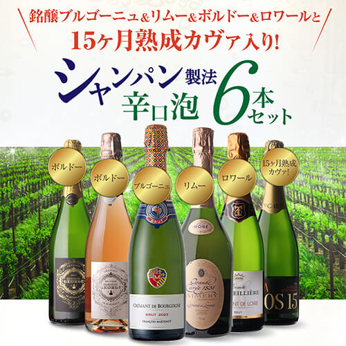ワインセット シャンパン製法辛口泡6本セット 22弾 750ml 浜運【送料無料】