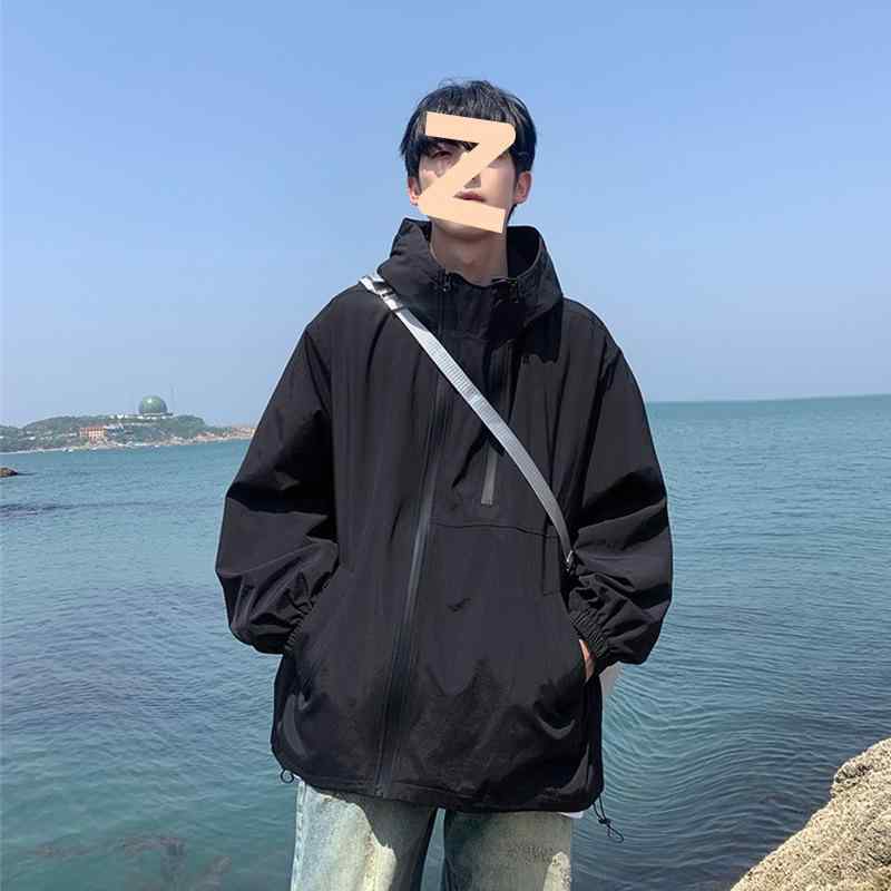 メンズ 秋冬 ジャケット ゆったり デザイン 多用途 クールスタイル アウトドア 通勤 通学 軽量 吸湿速乾 再生繊維 ブラック グレー系