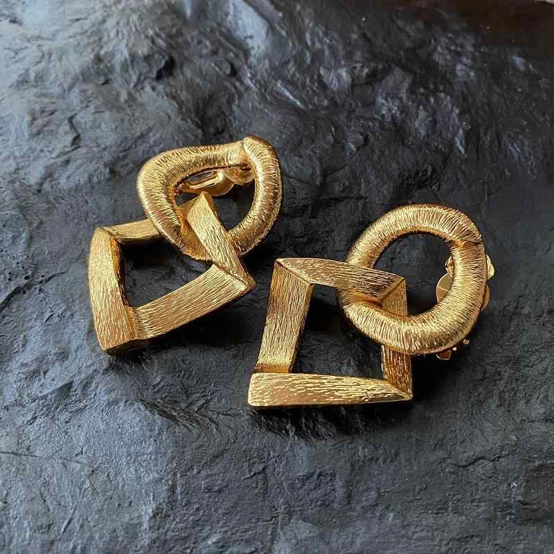 レディース ゼムクリップイヤリング ゴールド つや消し産業 レトロ 幾何学的 目論む 無穴 大層らしい大いさ ビンテージ 風 特殊 添え物 耳飾り 流行り物 品目 今めかしい 表現スタイル 日常使い走り 差し上げ物方角 晴れ晴れしい かざり付ける