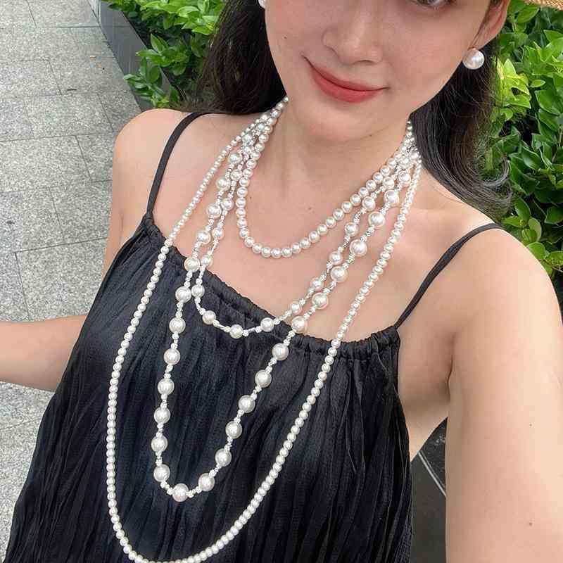 レディース 頸飾り 瀬戸もの風 御膳上等感 パール ロングチェーン店 編み物 ティーシャツ 相応う 多役立つこと 花の冠yd 添え物 分かりやすい 目論む 日常使い走り 差し上げ物 品目 今めかしい 座標