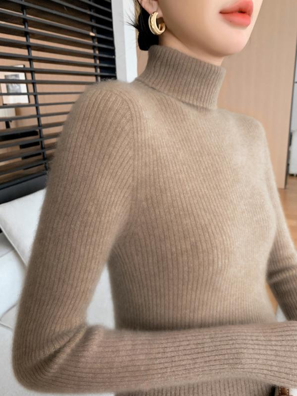 レディース 秋冬 ハイネック スウェーター 編み物 シームレス か細い 肌付き 合わせ分かりやすい うつり変わり ひな型 生まれ変わり衣料繊維 原材料 生あたたかい トップス