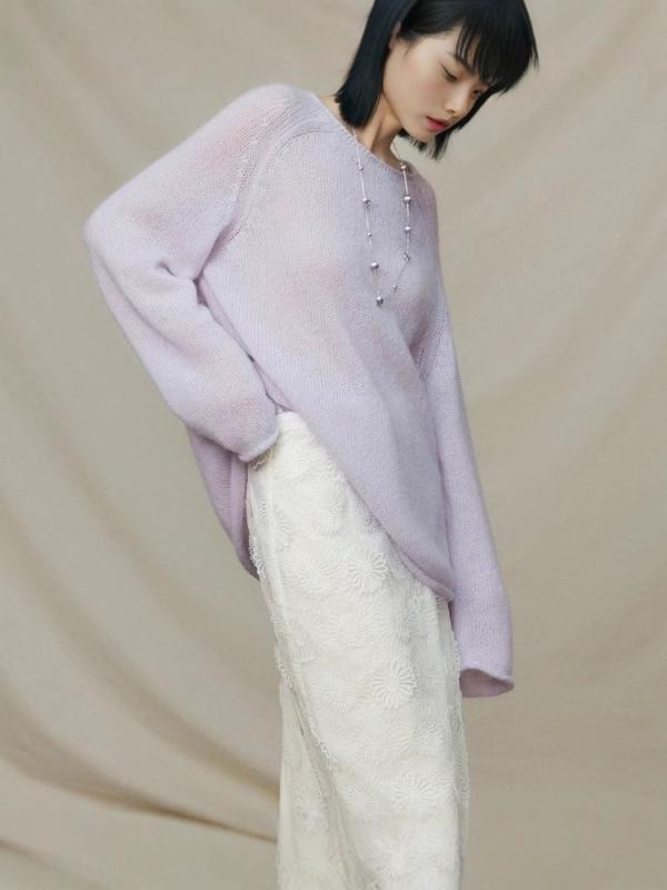 春夏 レディース ニットトップス 薄手 ゆったり スリム UVカット 防晒 カバーシャツ プルオーバー インナー 丸首 Vネック 紙ヤーン 軽量 吸湿速乾 接触冷感
