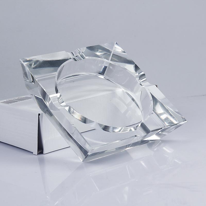 葉巻 アッシュトレイ クリスタル 透明 4スロット シガーアクセサリー 葉巻用 煙草 グッズ 高級感 ギフト コレクション インテリア