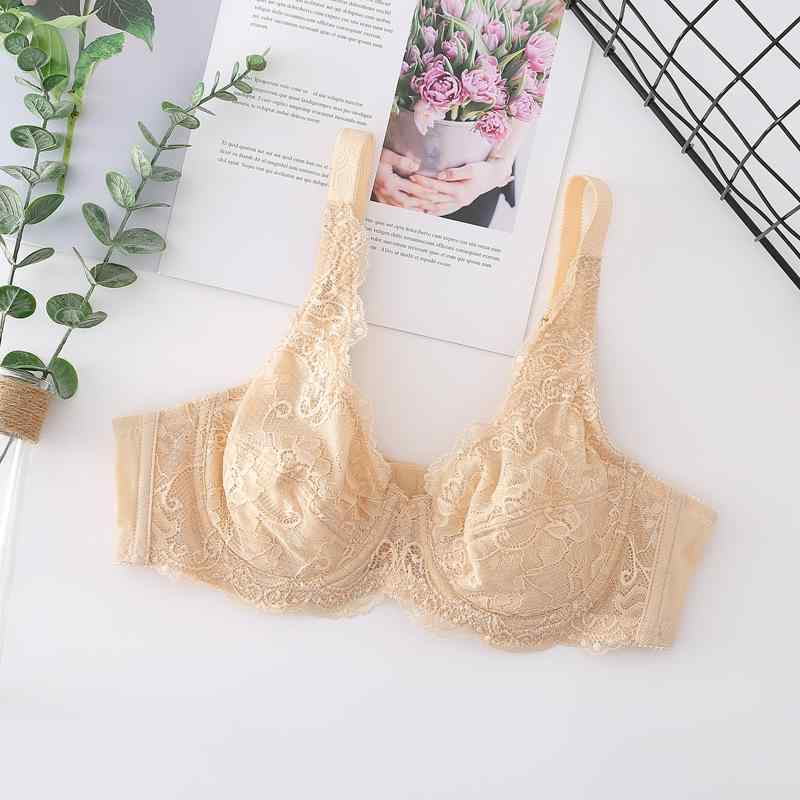 春夏 レディース ブラジャー 薄手 通気性 レース ワイヤー入り フルカップ ノンコットン 吸湿速乾 快適 インナー 下着 日常使い