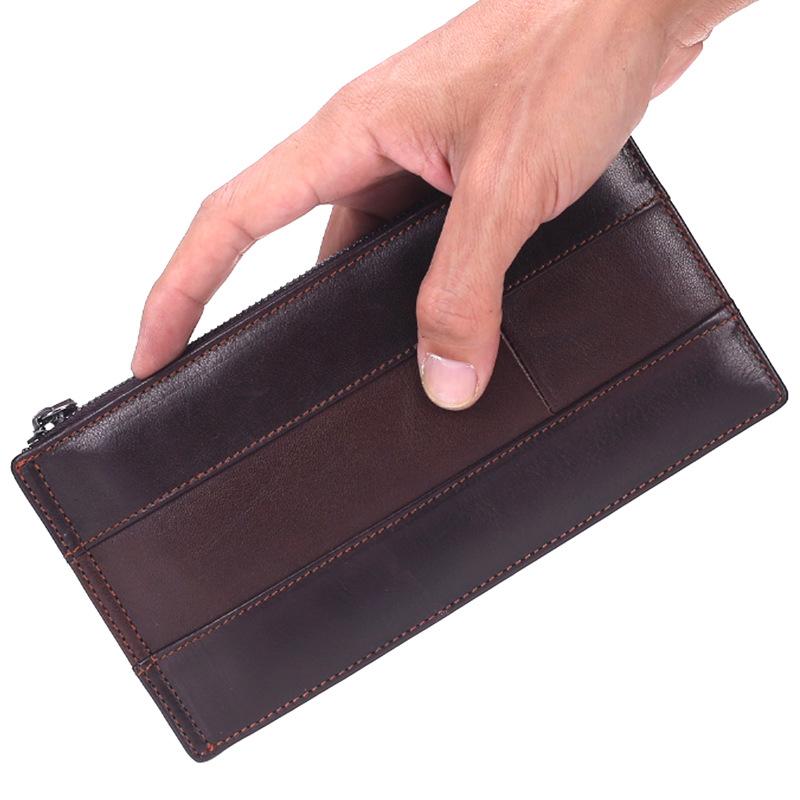メンズ財布 本革 長財布 折り畳み カードケース 多カードスロット 超薄型 ハンドバッグ マネークリップ ポケット コンパクト 収納