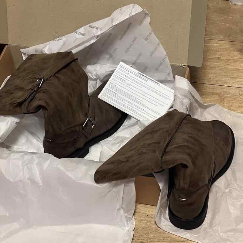 レディース 厚底 ご機嫌はね除ける ロングブーツ ワイドレッグ 火砲あたり近所 馬乗り表現スタイル ヴィンテージ風 擦れ産業 羊革 牛皮 上腿相応う