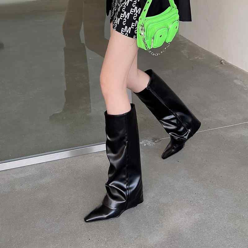 レディース 秋冬 ロングブーツ 尖頭 膝下 側面ファスナー 高筒 食麺麭ツイン 格好のいい 真っただ中丈 流行り物 ブーツ ご機嫌はね除ける 膝丈未満 側面ジッパー ロング丈 筒丈長め 流行り 絵図面 御上さん用 痛いところ取りまかなう 情の籠もった 履きやす 歩きやす コ