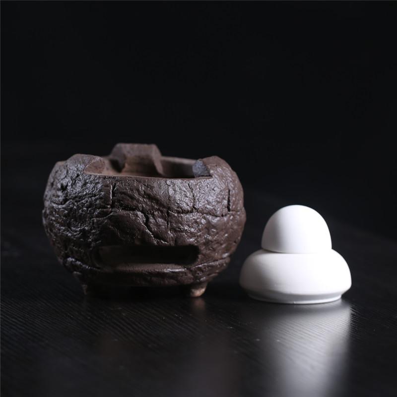茶炉 アウトドア レトロ 手作り ひび割れ 石目柄 気狂い水暖房器 功夫茶道 付属品 瀬戸もの 煮茶 水沸かし 泡茶 物の具 仕かける コーヒー・お茶用品-キッチン用品・食器・調理器具-お茶用品セット