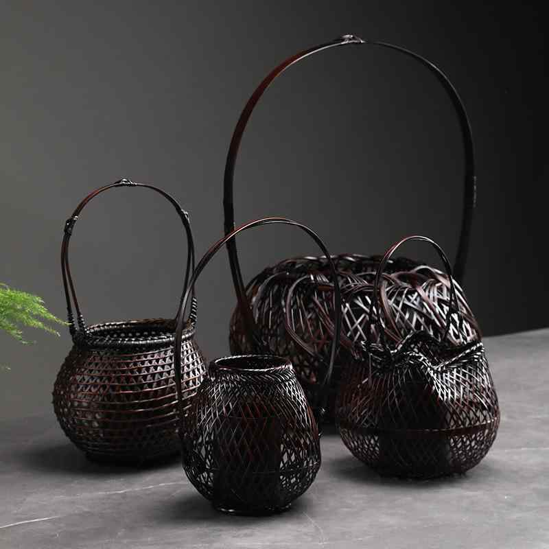 楽天市場】花籠 姫三角花入 日本製 国産 竹 竹製 虎竹 虎斑竹 茶道