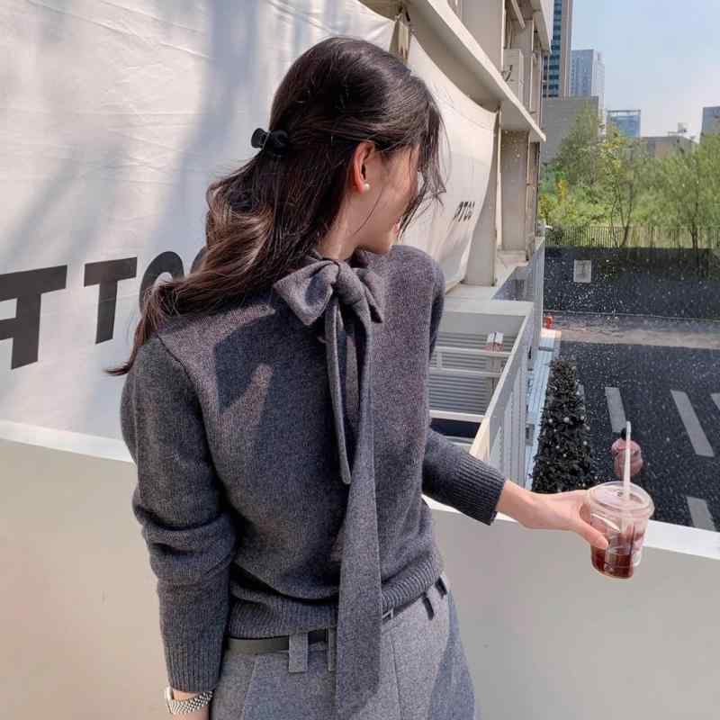 ニットセーター レディース 秋冬 高級感 精紡羊毛 フリル襟 インナー トップス レイヤード 暖か スタイリッシュ ユニークデザイン ファッション コーデ 日常使い 通勤 秋冬コーデ