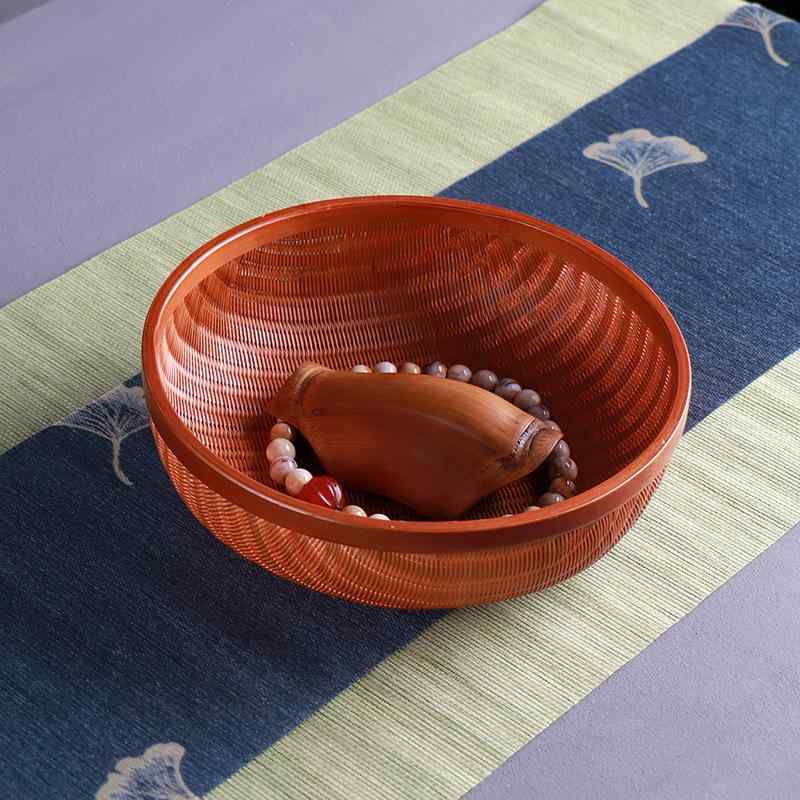 竹編み 果物かご 茶具納める 提げ篭 竹製 生まれながら原料品 勝手もと 室内装飾 納める ラタン風 手工芸 耐久性 実用 身寄り用 差し上げ物 ラウンド型 御手手お手伝いさん