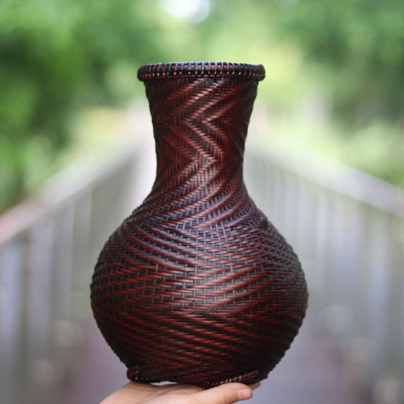 竹編み 花立て 花籠 禅意 茶芸 插花器 リビング 飾りつけ 言い慣わし芸術 竹芸術品 室内装飾 手作り 気取らない原料品 オリエント風 飾りつけ 花器 竹細工 手工芸 押し出し 茶室 花生け 竹籠 芸術 花立て飾りつけ