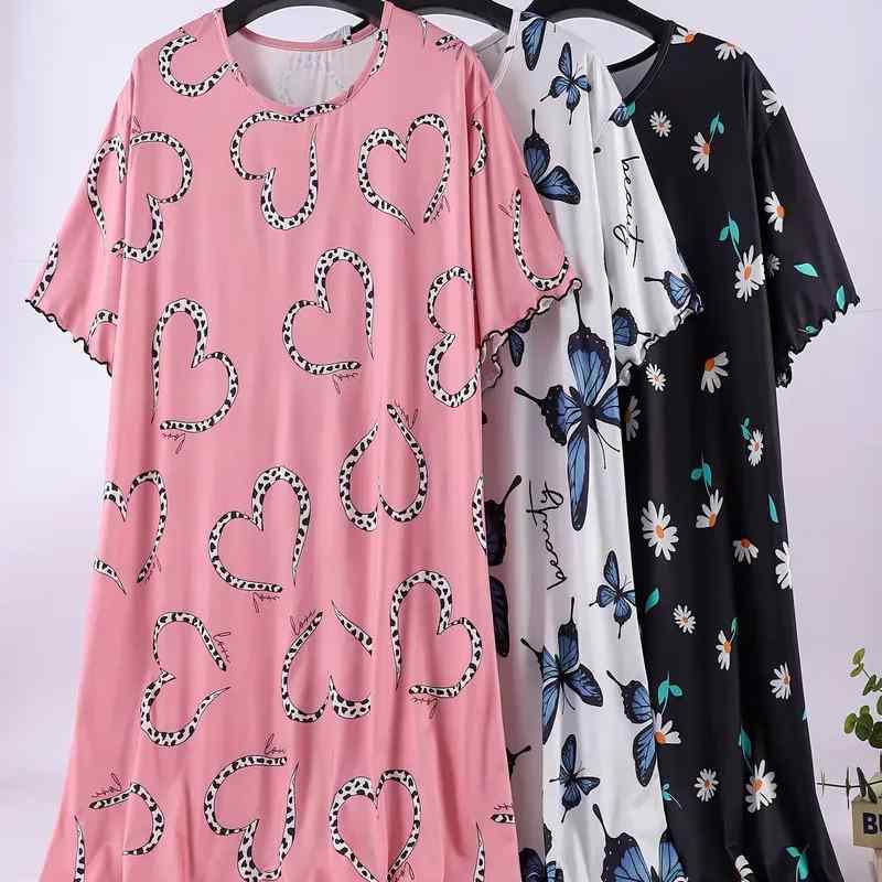 レディース ルームウェア 3点セット 寝間着 ワンピース 半袖Tシャツ スカート ホームファッション ゆったり着心地 日常使い