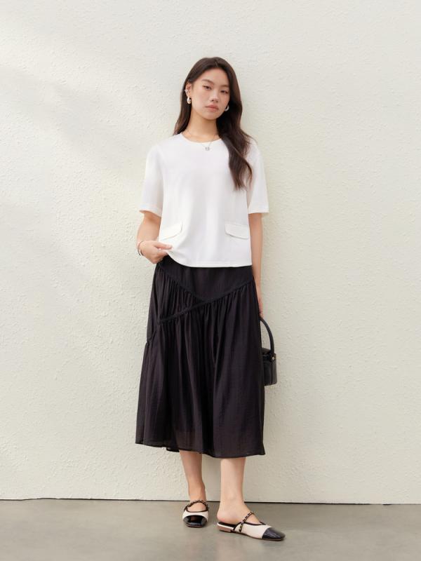 春夏 レディース セットアップ シンプル カジュアル 快適 ゆったり 体型カバー プラスサイズ トップス ボトムス ワイドパンツ｜くらしのセロネ