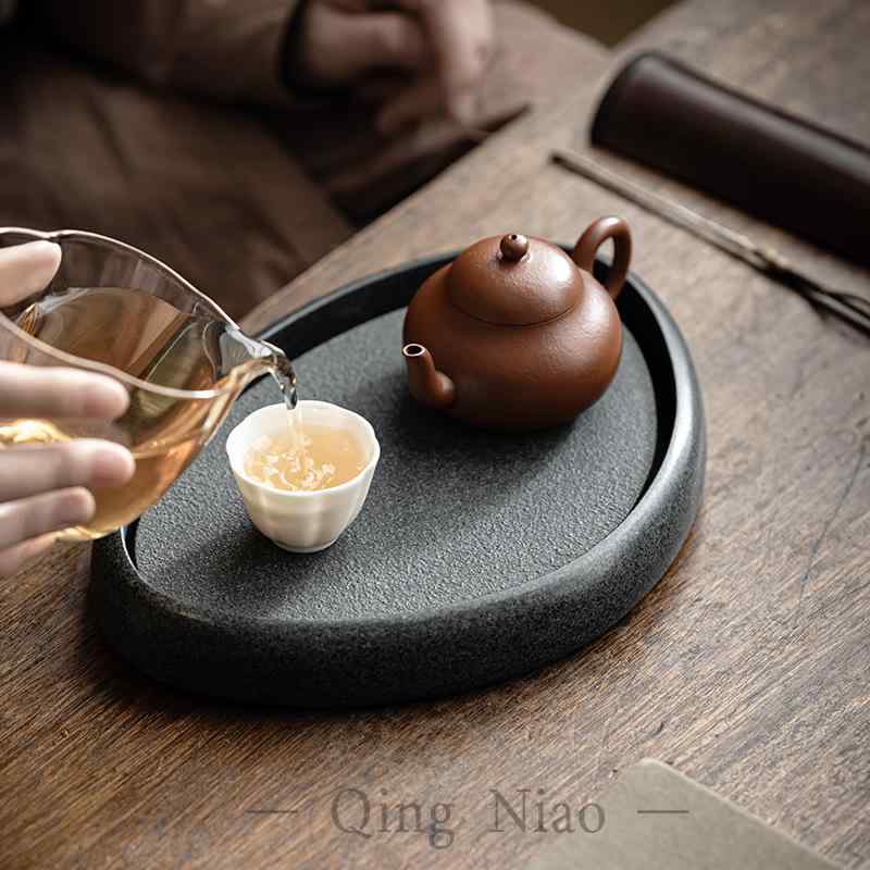 茶盤 家庭用 青石 乾泡 小型 貯水式 高級感 中式 シンプル 茶台 茶具 トレイ|くらしのセロネ