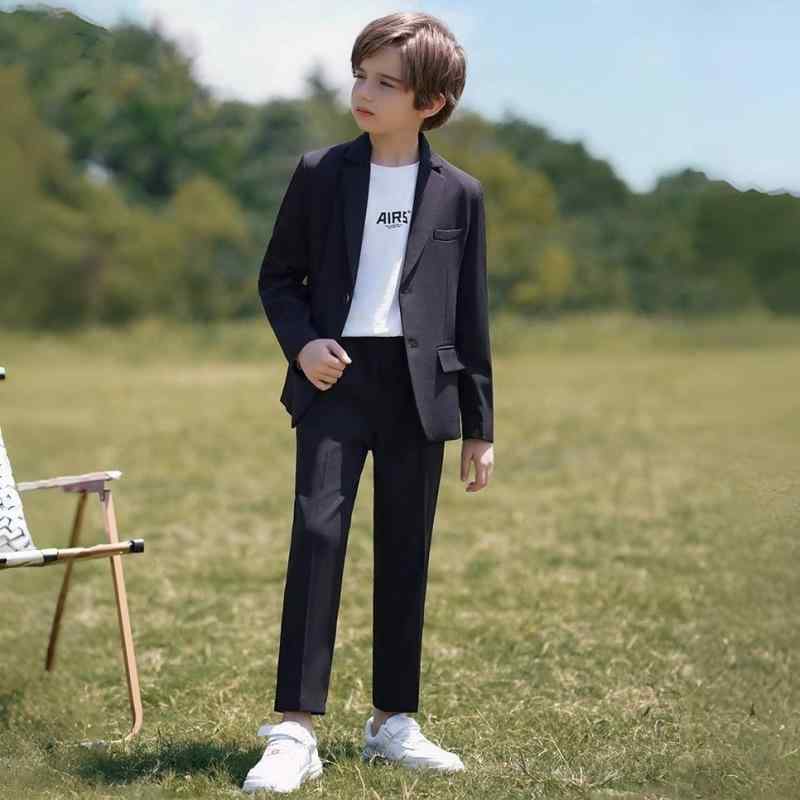 高級感 男児スーツ セット 春秋 礼服 花童 結婚式 入学式 卒園式 司会用 イベント用 カジュアル 子供服 ボーイズ 韓国風 スタイリッシュ フォーマル パーティーウェア
