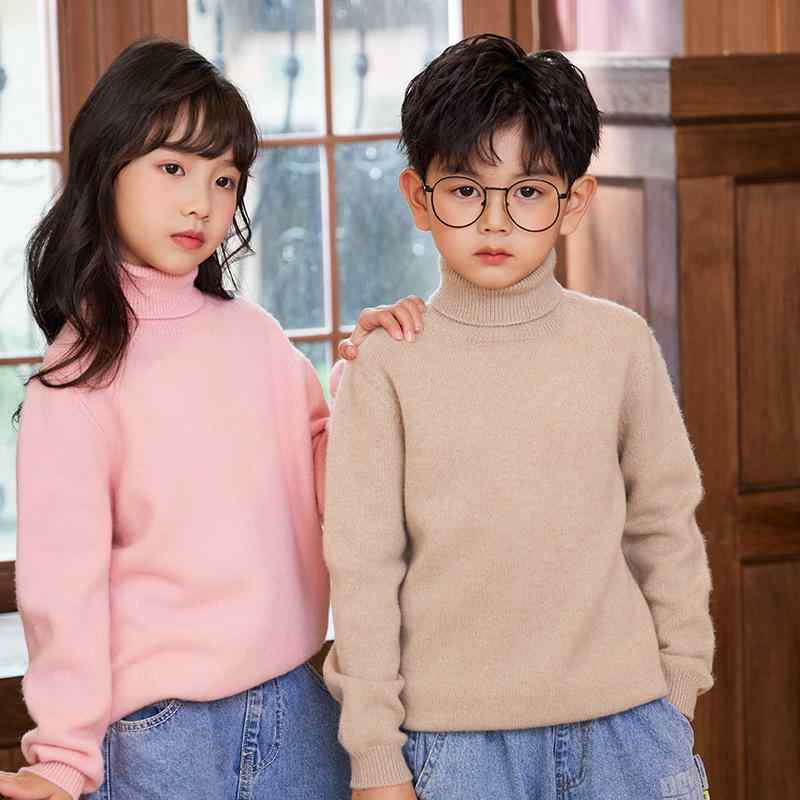 キッズ スウェーター 男女兼用 秋冬 ハイネック 朦々たる 羊毛 編み物 分かりやすい 単色 ベースレイヤー 赤ちゃん服 中学生 生あたたかい 肌付き