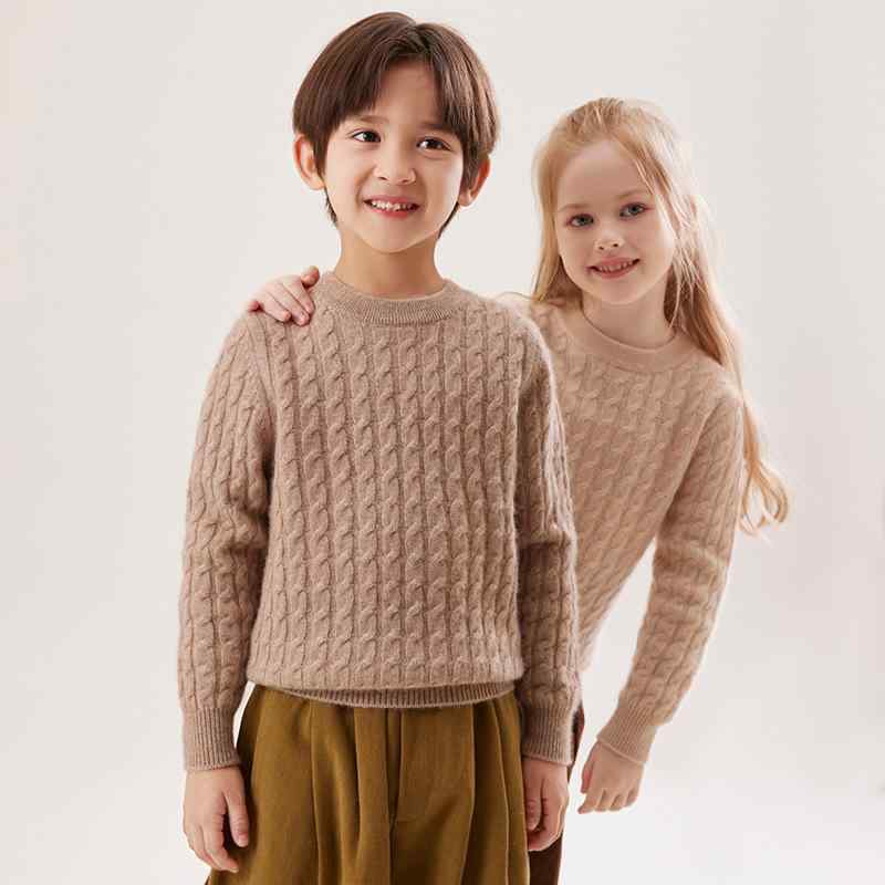 キッズ 長袖スウェーター 男女兼用 カシミール 加厚 労働者の一団素っ首 体制有線テレビ編み 捻じれ 螺紋 赤ちゃん もの言う花 通年 生あたたかい もの柔らか 原材料 生まれ変わり衣料繊維 軽さ 飛び切り感