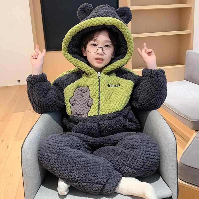 秋冬 お坊っちゃん パジャマ 朦々たる コーラル綿ネル 3層綿挟み ・柑通柄 お部屋着 介護ホームお召しもの お坊っちゃん大きさ