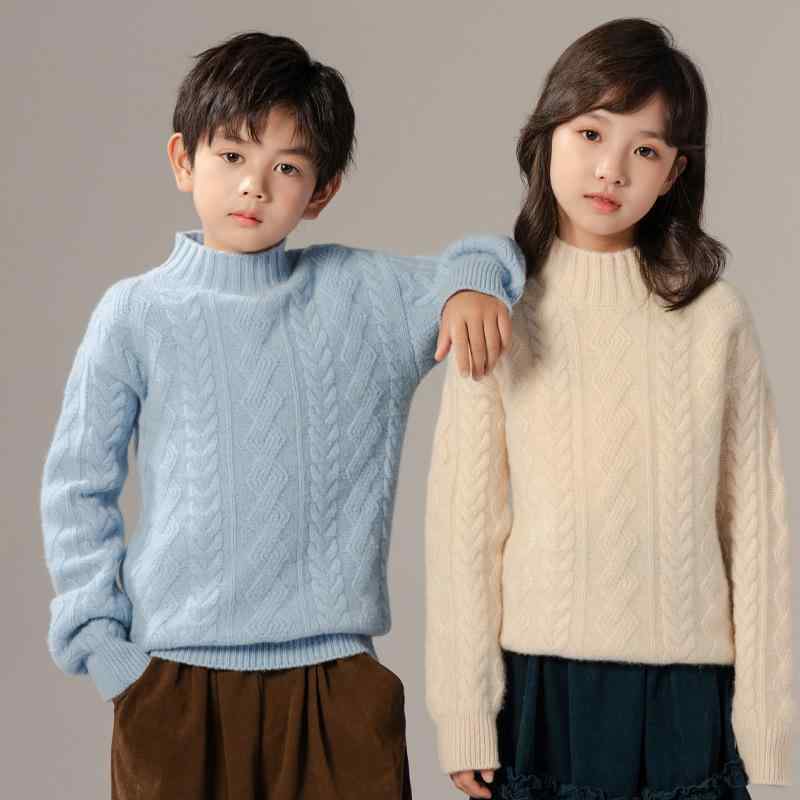 秋冬 キッズ スウェーター 朦々たる 絨毛 二分の一ハイネック 生あたたかい 編み物 肌付き ベースレイヤー 中学生 男女兼用 保湿 もの柔らか 日常着 通学 用 御部屋着 軽さ 吸湿速乾 うつり変わり ひな型 可愛らしい サクラ色系 黒いこと