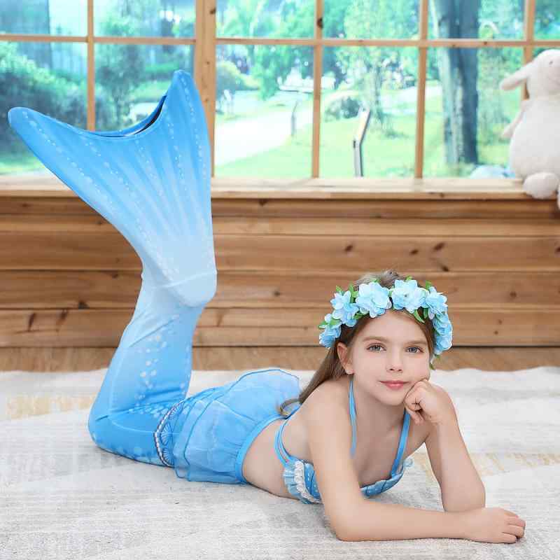 女児水着 ビキニ マーメイド柄 分体式 子供用 かわいいデザイン プール 海水浴 夏用 セパレート 女の子 スイムウェア 遊泳着 ビーチ 遊園地|くらしのセロネ