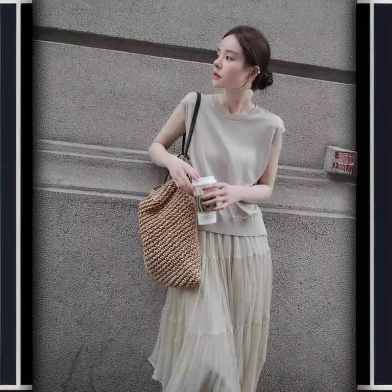 レディース 春夏 編み物スウェーター オフショルダー 当たること冷感 柔らかいな肌ざわり 細針編み トップス 軽さ 吸湿速乾 御部屋着 通い 綿原材料 黒いこと サクラ色系
