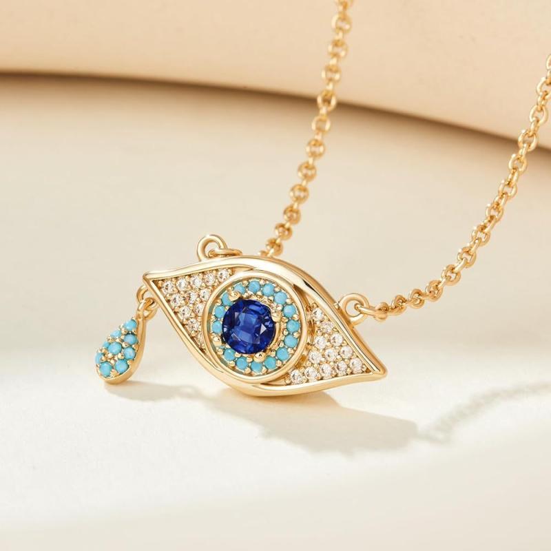 ネックレス レディース 925純銀 イービルアイ チャーム 高級感 個性的 ファッション アクセサリー シルバー ジュエリー ペンダント トレンド 女性用 スタイリッシュ ギフト 日常使い