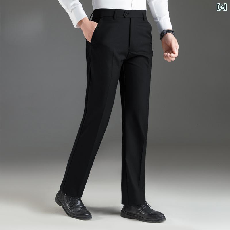 メンズ スーツパンツ ゆったり ストレート スリム ブラック ビジネス カジュアル 通勤 職業 ワークウェア 修身 西装 直筒 休? 5,531円