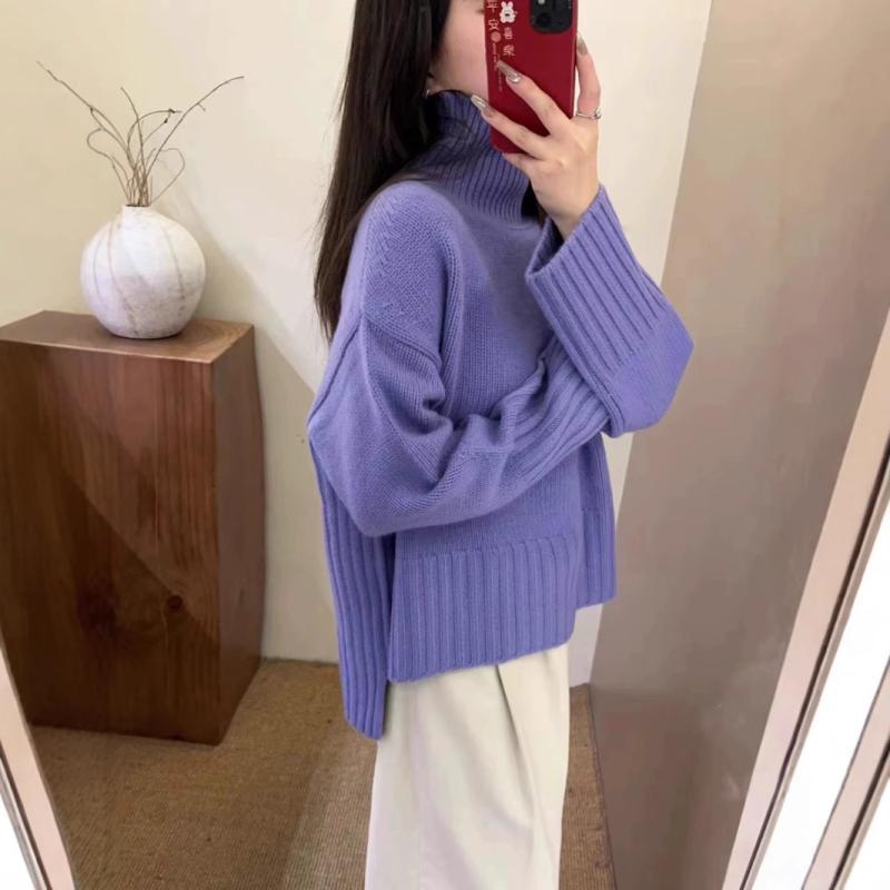 編み物スウェーター レディース ハイネック 濫りがわしい 朦々たる ゆったり影ぼうし 羊毛 ベースレイヤー 伸び伸びする風 肌付き ニットトップス 秋冬 優しいこと ゆったり相応う 日常使い走り